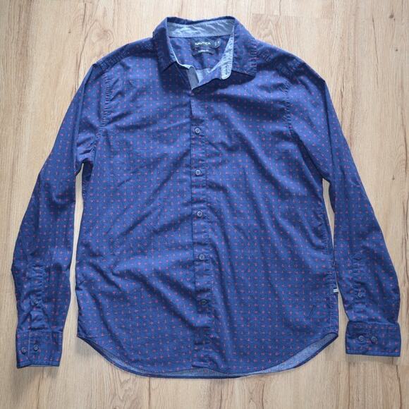 Nautica Anchor Button Down Shirt - Picture 1 of 4